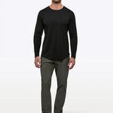 AO Long Sleeve Curve-Hem Tee | Black Signature-fit PYCA Pro®