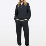 Divine Fleece Oversized Q-Zip | Obsidian