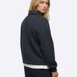 Divine Fleece Oversized Q-Zip | Obsidian
