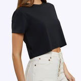 Almost Friday Tee Cropped | White Classic-fit PYCA Pro®
