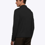 SoHo Ribbed Long Sleeve Polo | Sand Dune Signature-Fit