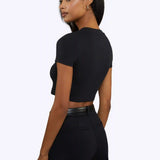 Tomboy Tee Cropped | Black Slim-fit Tomboy-Cotton™