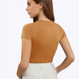 Tomboy Tee Cropped | Black Slim-fit Tomboy-Cotton™