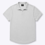 SoHo Ribbed Polo | Pacific Blue Signature-Fit