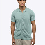 Riviera Knit Button Up | Burnt Oak Signature-Fit