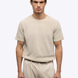 Riviera Knit Textured Tee | Sand Dune Signature-Fit