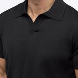 Riviera Knit Polo | Black Signature-Fit