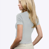Tomboy Tee | White Slim-Fit Tomboy-Cotton™