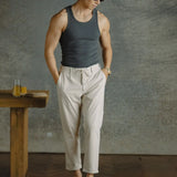 Essential Fitted Rib Tank 3 Pack | Black/White/Grey Form-Fitting