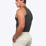 Essential Fitted Rib Tank | Black Form-Fitting