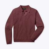 Riviera Knit Long Sleeve Polo | Merlot Signature-Fit