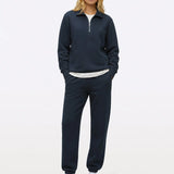 Divine Fleece Oversized Q-Zip | Obsidian