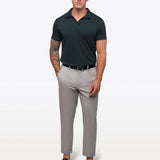 SoHo Ribbed Polo | Pacific Blue Signature-Fit