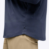 AO Long Sleeve Henley Curve-Hem | White Signature-fit PYCA Pro®
