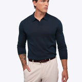 Riviera Knit Long Sleeve Polo | Merlot Signature-Fit