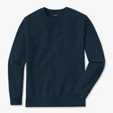 Riviera Knit Long Sleeve Textured Tee | Burnt Oak Signature-Fit