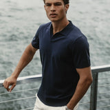 Riviera Knit Polo | Black Signature-Fit