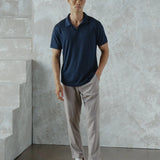 SoHo Ribbed Polo | Pacific Blue Signature-Fit