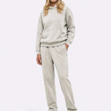 Divine Fleece Oversized Straight-Leg Sweatpant | Parchment