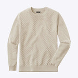 Riviera Knit Long Sleeve Textured Tee | Burnt Oak Signature-Fit
