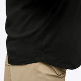 AO Long Sleeve Henley Curve-Hem | White Signature-fit PYCA Pro®