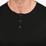 AO Long Sleeve Henley Curve-Hem | White Signature-fit PYCA Pro®