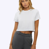 Almost Friday Tee Cropped | White Classic-fit PYCA Pro®