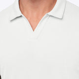SoHo Ribbed Polo | Pacific Blue Signature-Fit
