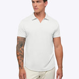 SoHo Ribbed Polo | Pacific Blue Signature-Fit