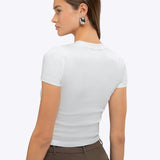 Tomboy Tee | White Slim-Fit Tomboy-Cotton™