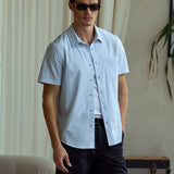 SoHo Short Sleeve Button Up | Oxford Blue Signature-fit