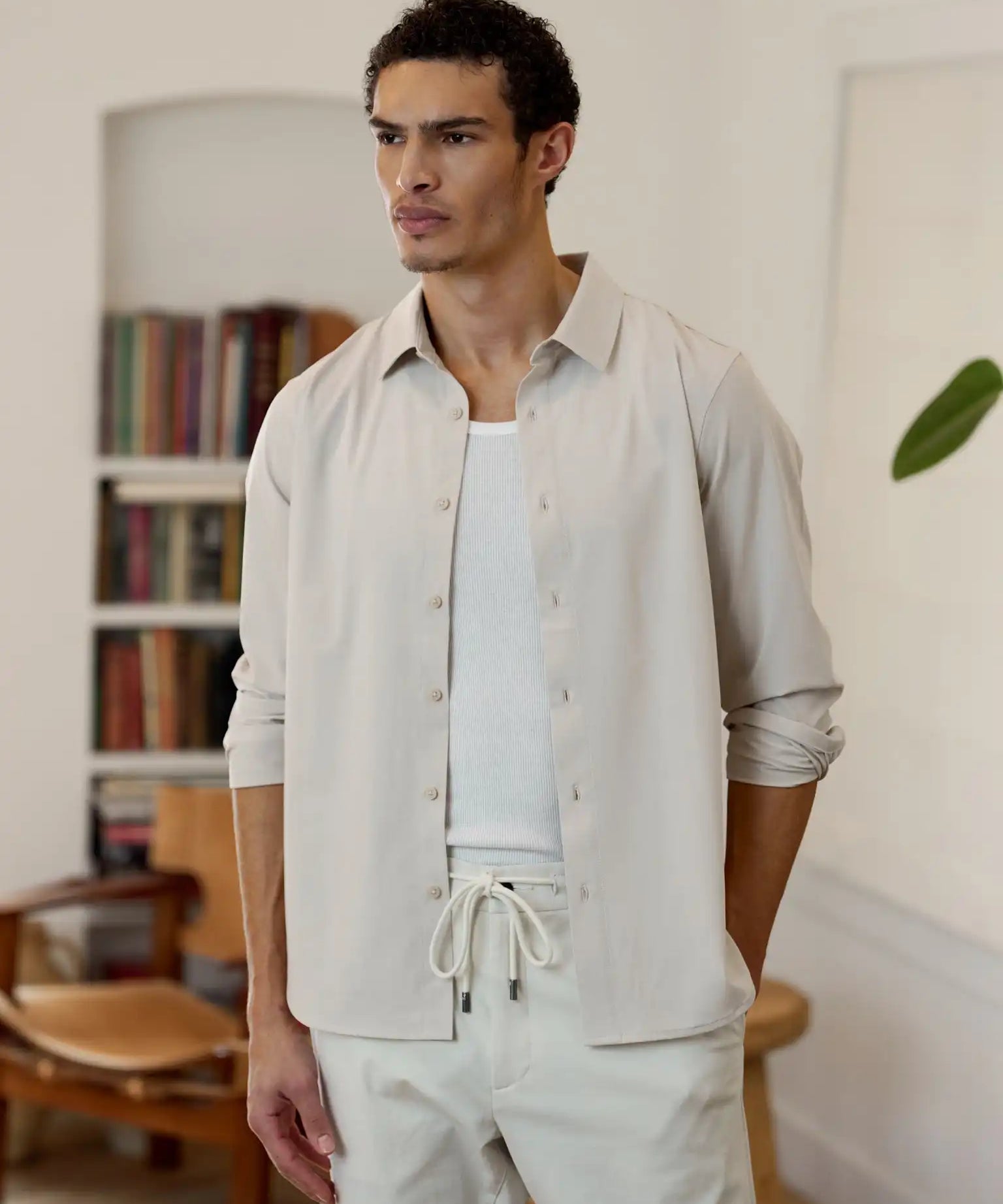 SoHo Long Sleeve Button Up | Sand Dune Signature-fit