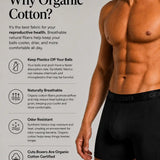 Organic Cotton Boxer Brief 3-Pack | Black